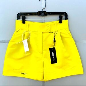 NWT! Conscious
STYLAND
high-waist wide-leg Balloon -style shorts YELLOW Size SM